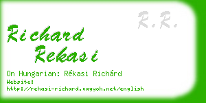 richard rekasi business card